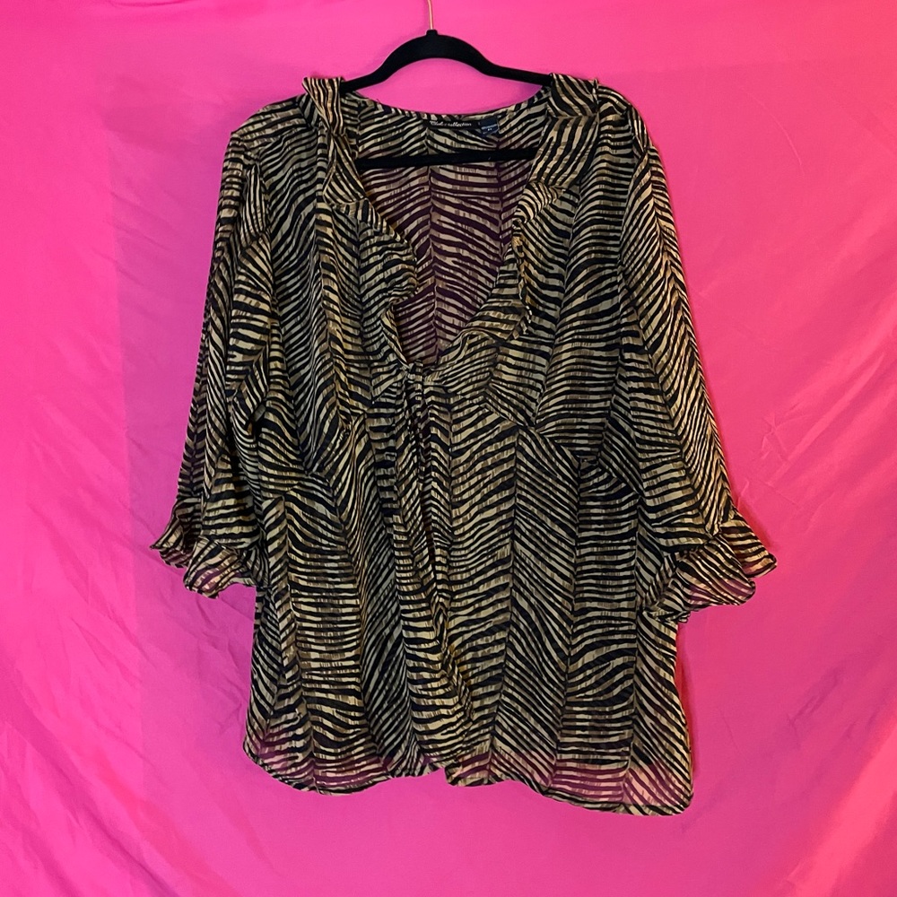 Black and Brown Zebra Print Shirt